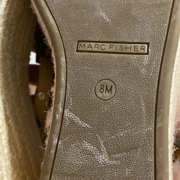 Marc Fisher Jazlyn Wo Size 8 Tan Espadrille Shoes with Double wrap ankle straps - Picture 11 of 15